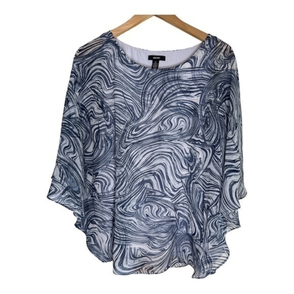 Alfani swirl print dolman sleeve top